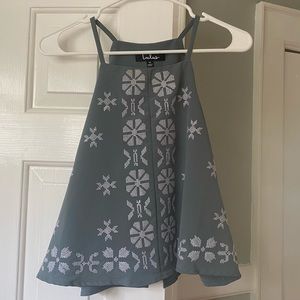 Grayish blue Lulu’s flowy tank top